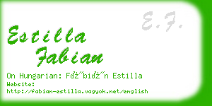 estilla fabian business card